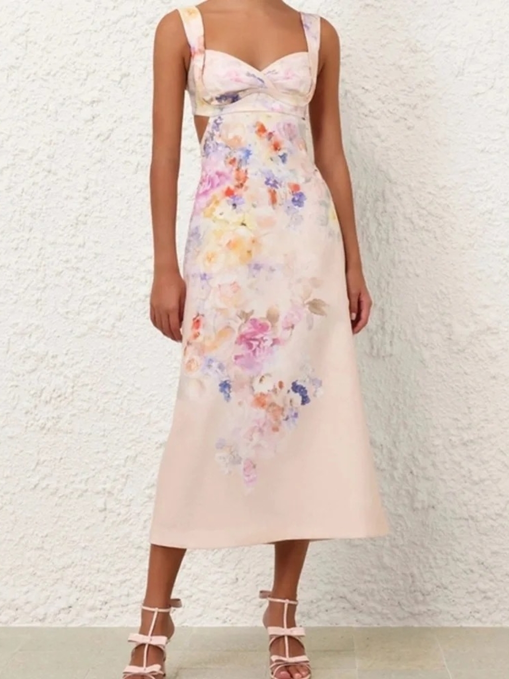 Zimmerman: The Crush Midi Dress in Multi Floral